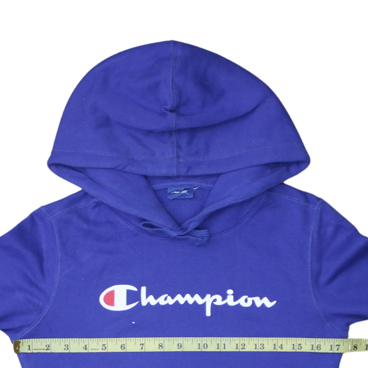 Champion Women's Blue Pullover Hoodie Medium Cotton Blend