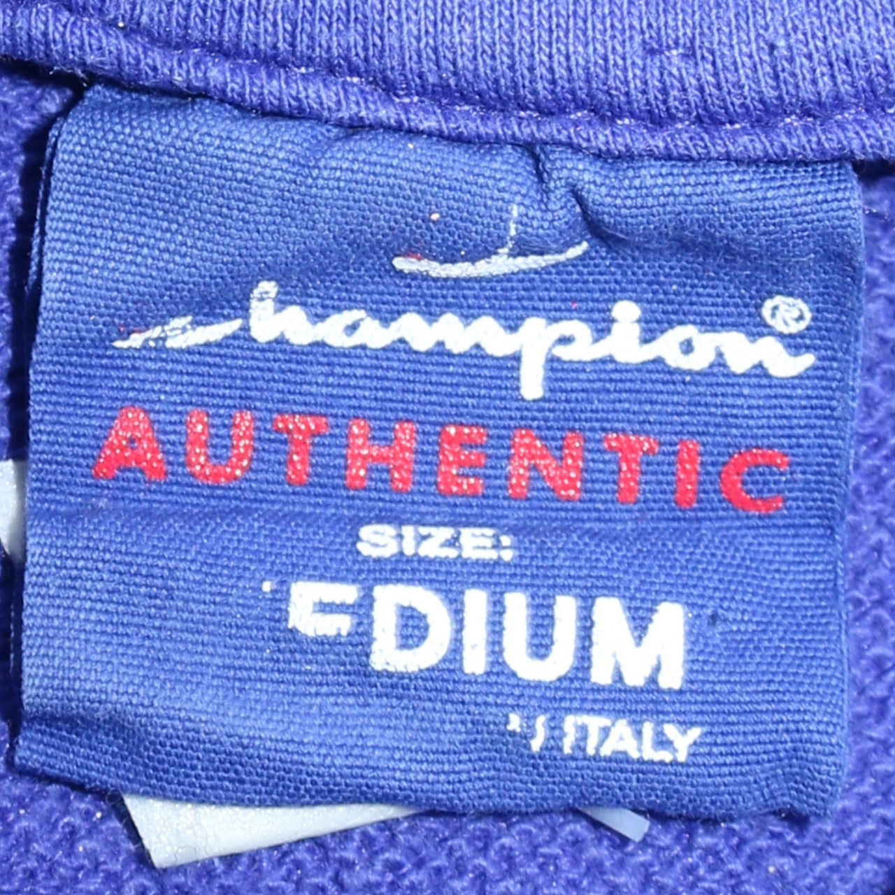 Champion Women's Blue Pullover Hoodie Medium Cotton Blend