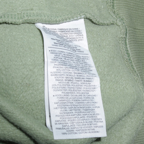Nike Men's Green Pullover Hoodie Small Logo Fleece Sweatshirt