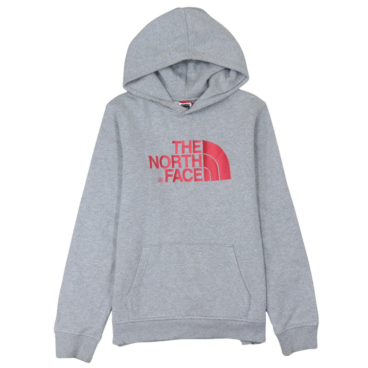 The North Face Girls Grey XL Logo Pullover Hoodie Sweatshirt