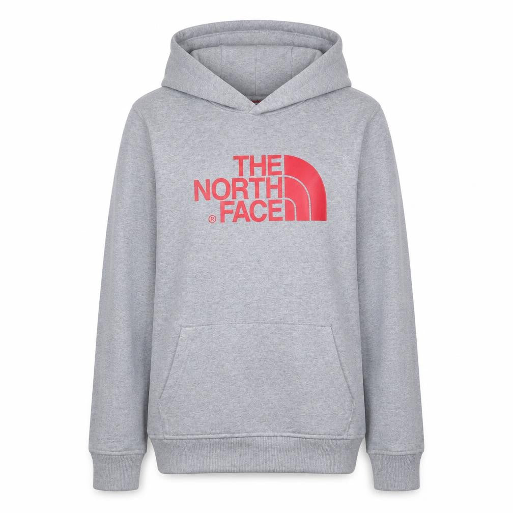 The North Face Girls Grey XL Logo Pullover Hoodie Sweatshirt
