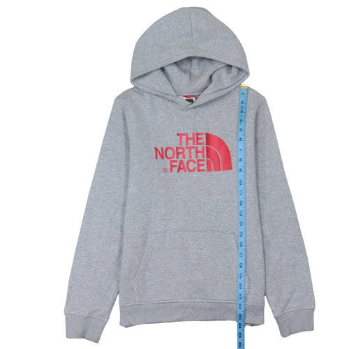 The North Face Girls Grey XL Logo Pullover Hoodie Sweatshirt