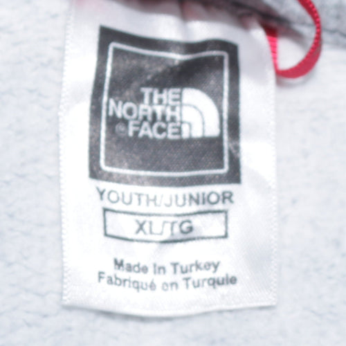 The North Face Girls Grey XL Logo Pullover Hoodie Sweatshirt