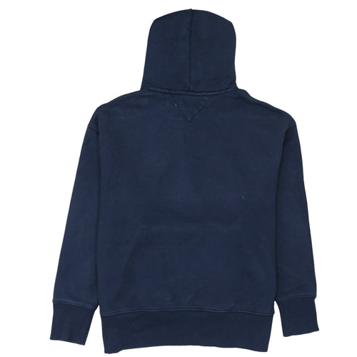 Tommy Jeans Men’s Blue Pullover Hoodie L Logo Cotton Casual