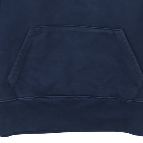 Tommy Jeans Men’s Blue Pullover Hoodie L Logo Cotton Casual