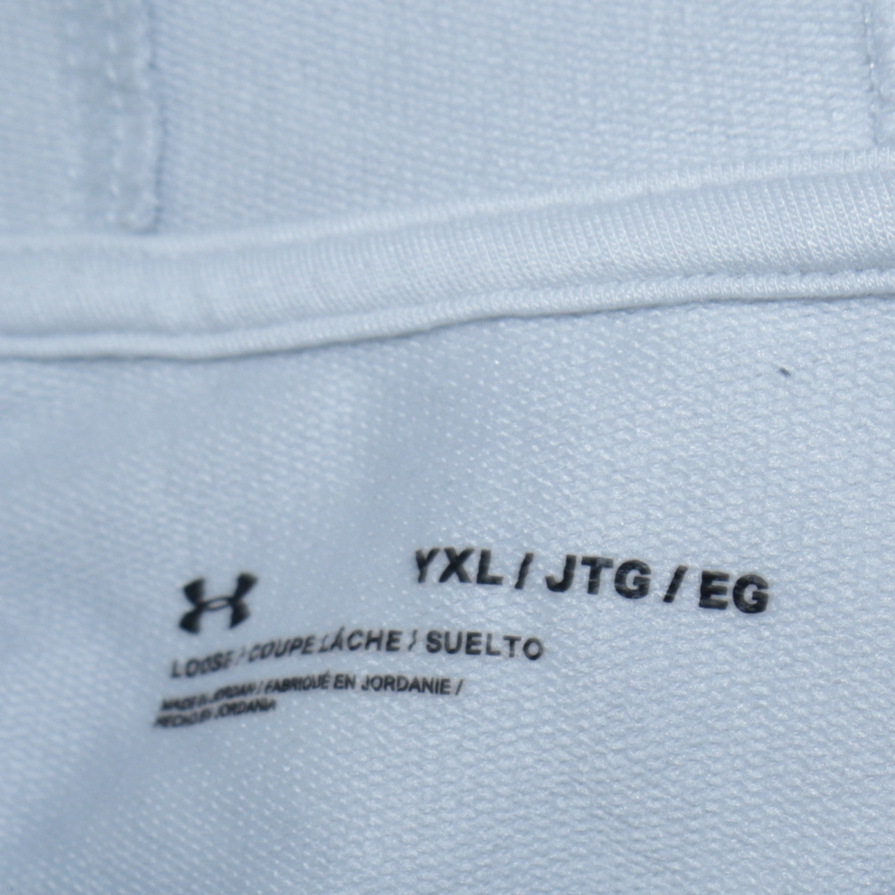 Under Armour Girls Light Blue Pink Logo Hooded Pullover Sweatshirt YXL