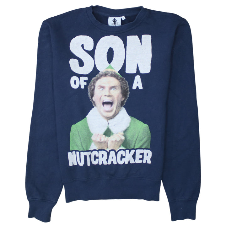 Cedar Wood State Men's Blue Elf Christmas Sweatshirt Size S