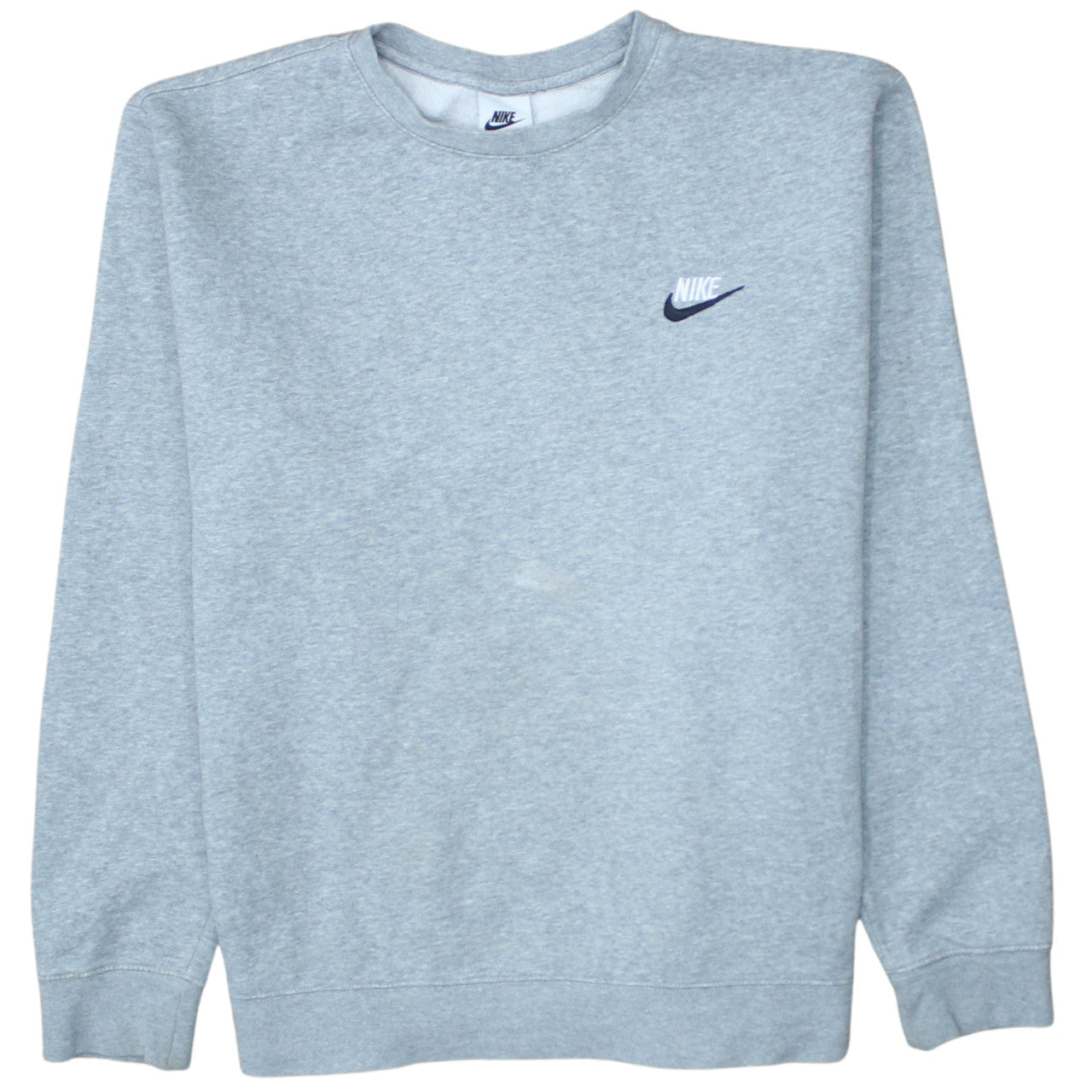 Nike Men's Grey Logo Crew Neck Pullover Sweatshirt M