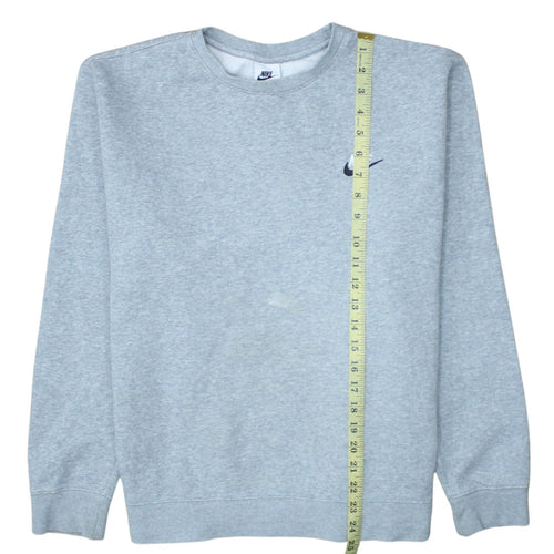 Nike Men's Grey Logo Crew Neck Pullover Sweatshirt M