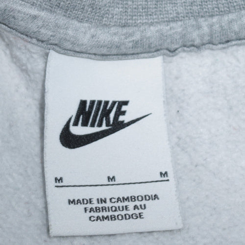 Nike Men's Grey Logo Crew Neck Pullover Sweatshirt M
