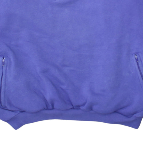 Adidas Purple Green 80s Golf Half Snap Sweatshirt Womens L Vintage