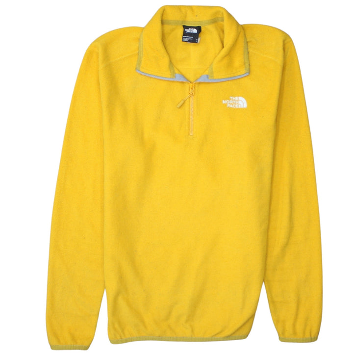 The North Face Men's Yellow Fleece 1/4 Zip Pullover Sweatshirt S