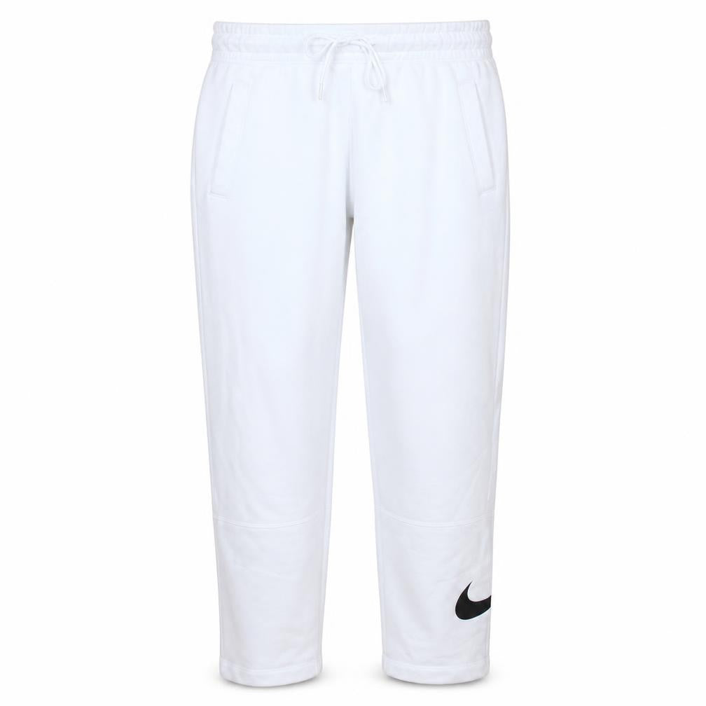 Front view of Nike Men’s White Jogger Sweatpants M Regular Fit Fleece Activewear