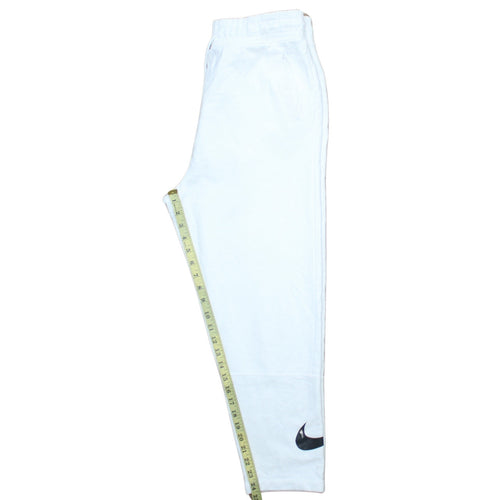 Nike Men’s White Jogger Sweatpants M Regular Fit Fleece Activewear