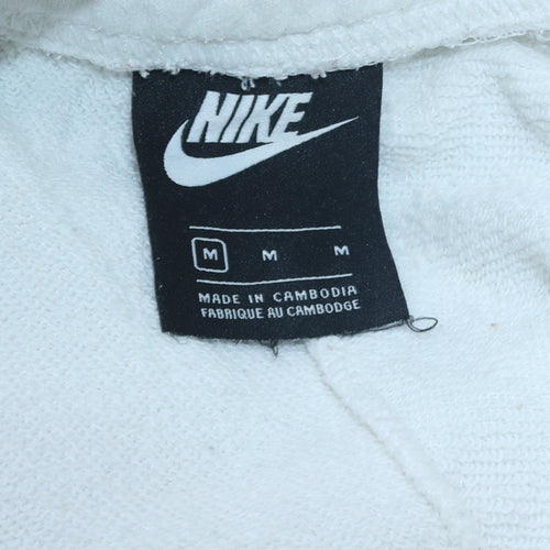 Nike Men’s White Jogger Sweatpants M Regular Fit Fleece Activewear