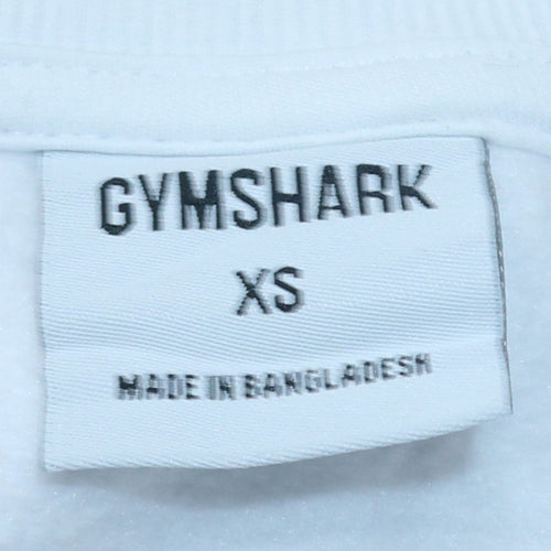 Gymshark Men's White XS Crew Neck Pullover Sweatshirt