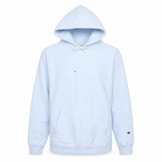 Front view of Champion Men's White XS Pullover Hoodie Reverse Weave Fleece