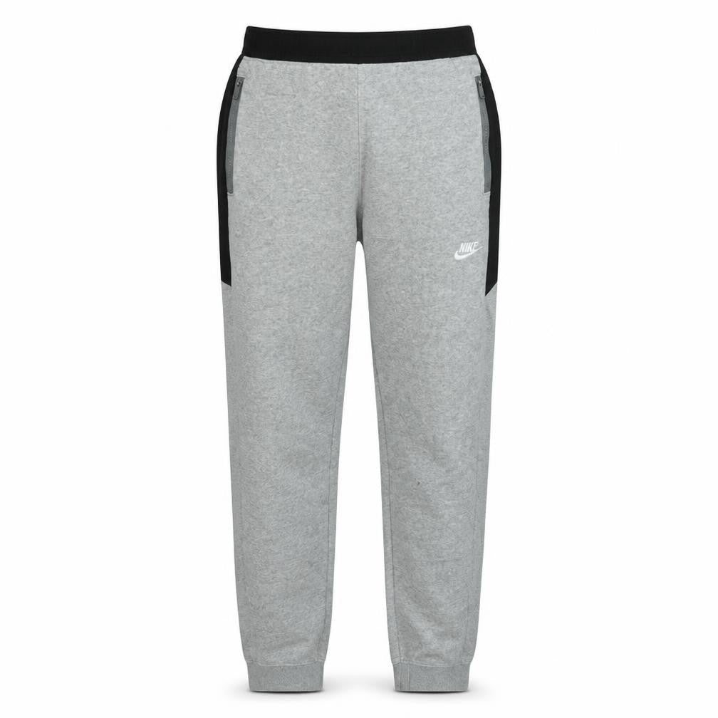 Front view of Nike Men's Grey Jogger Fleece Sweatpants M Regular Fit Activewear
