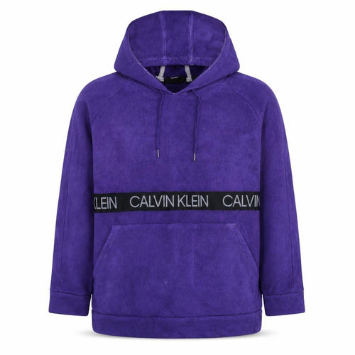 Calvin Klein Men's Purple Pullover Hoodie Medium Fleece Logo