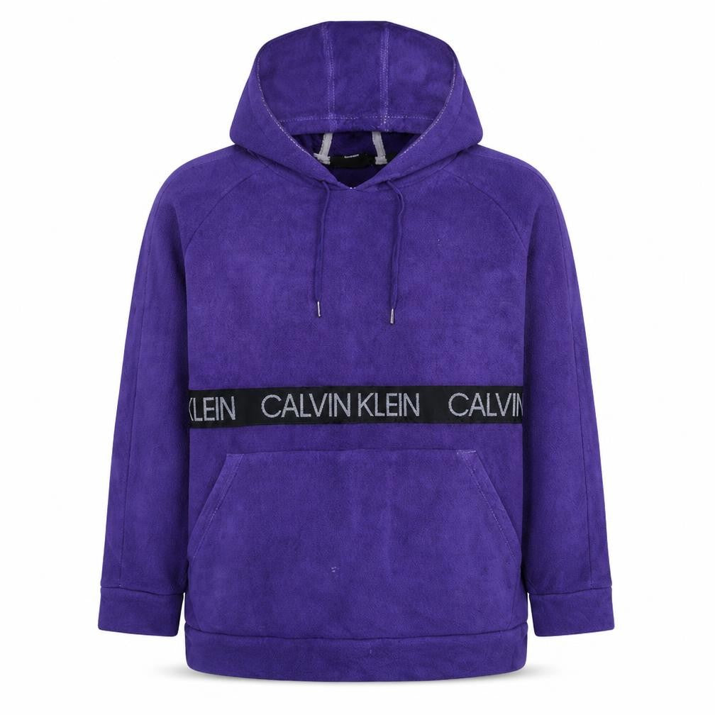 Calvin Klein Men's Purple Pullover Hoodie Medium Fleece Logo