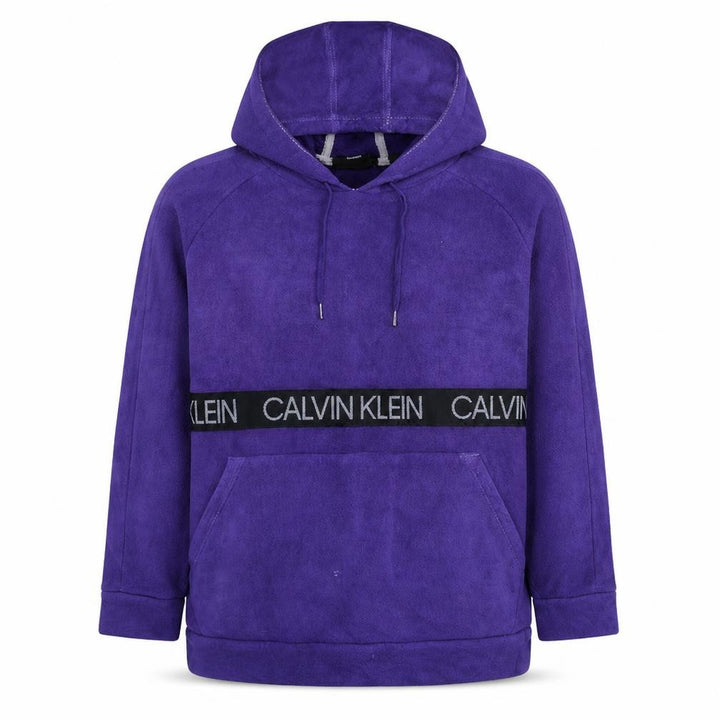 Calvin Klein Men's Purple Pullover Hoodie Medium Fleece Logo