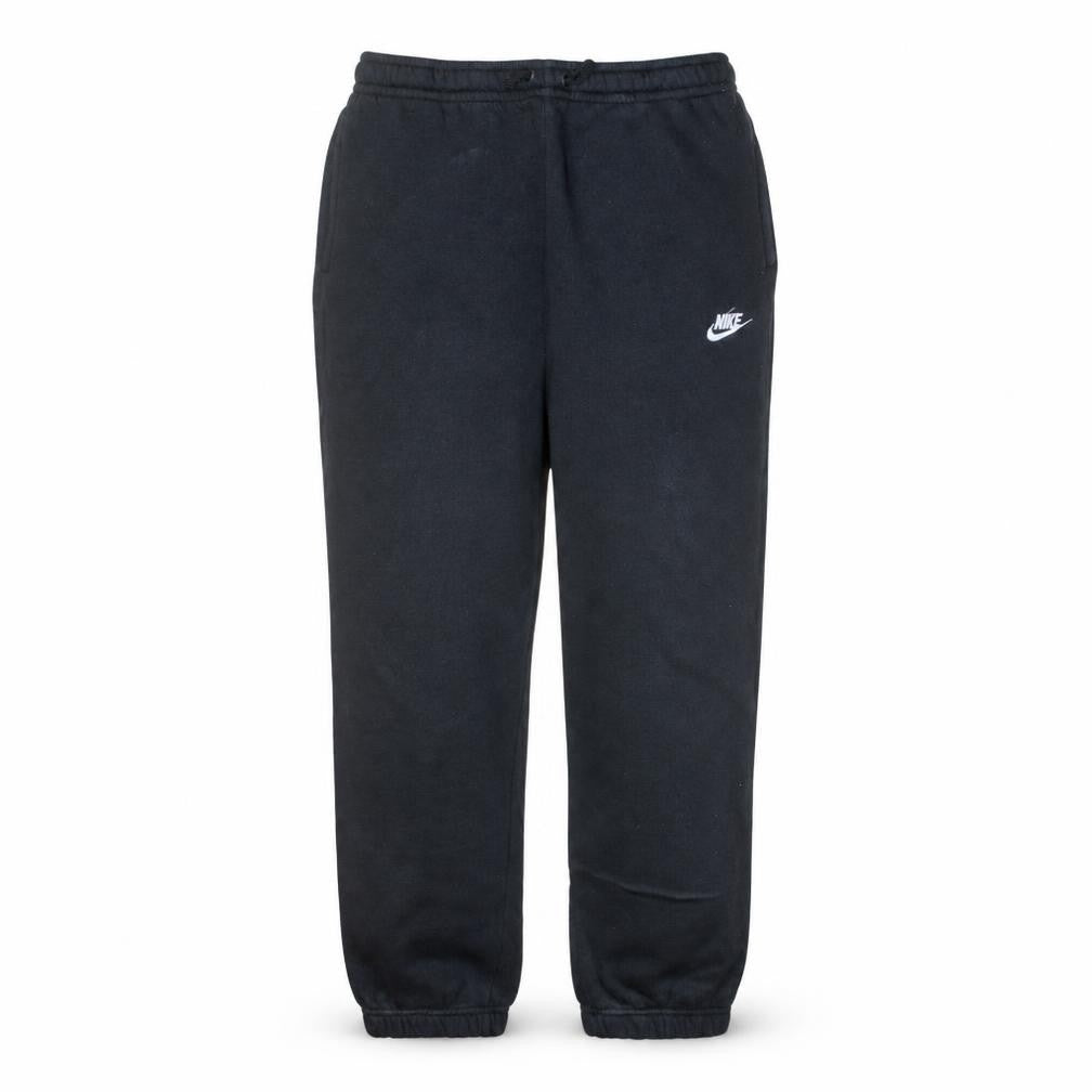 Front view of Nike Men's Black L Jogger Sweatpants 80 Cotton 20 Polyester