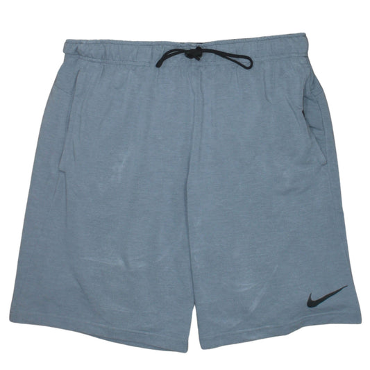 Nike Men Blue Dri-Fit Athletic Shorts Size L Elastic Waist