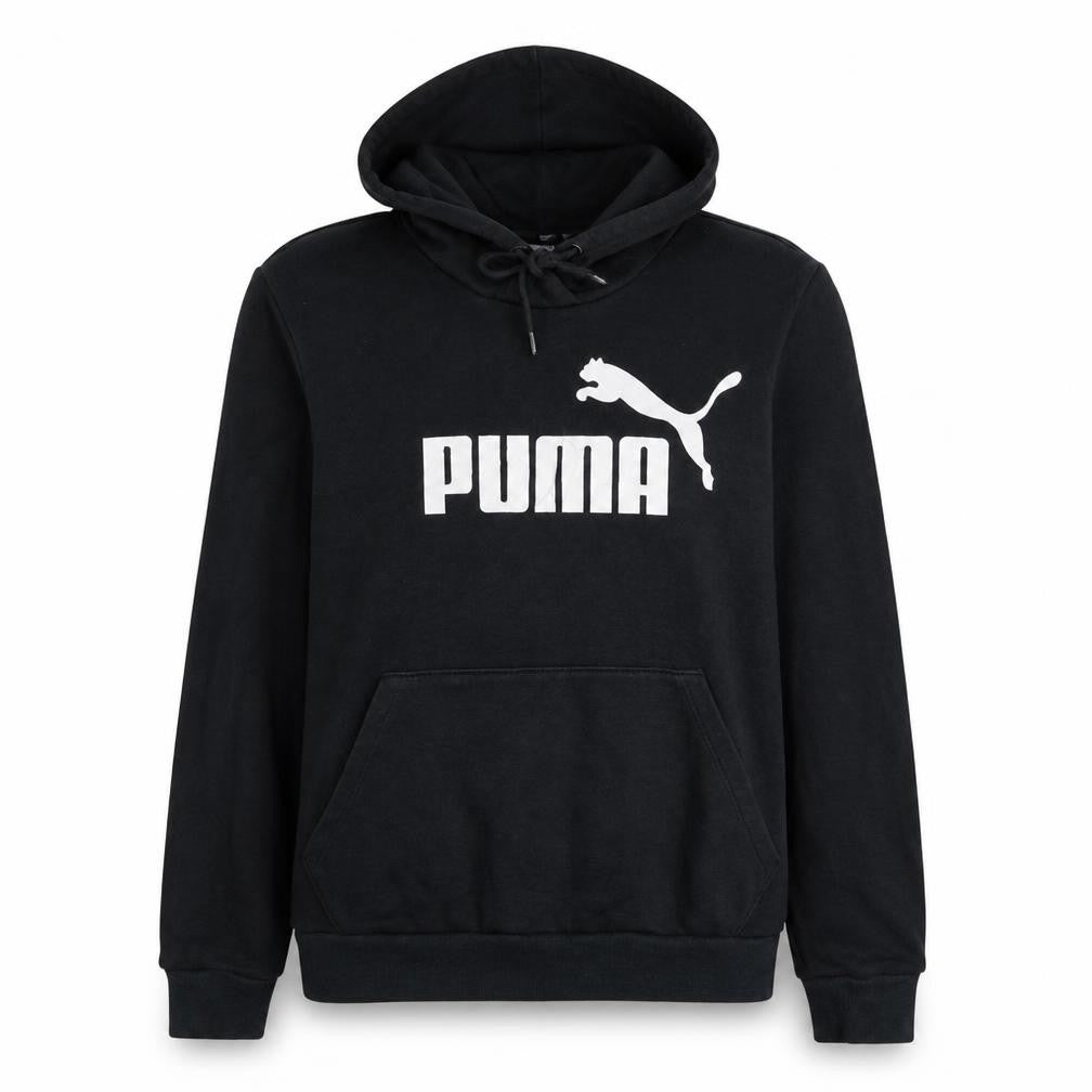 Front view of Puma Women's Black Pullover Hoodie XL Hooded Sweatshirt