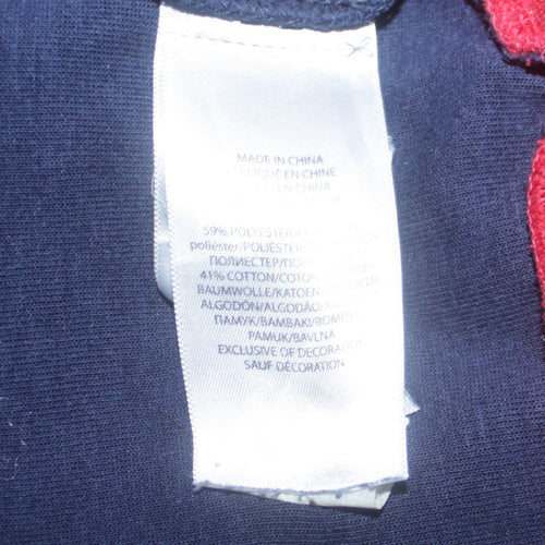 Polo Ralph Lauren Womens Navy Sweatshirt XL Blue Red Trim Logo Pullover