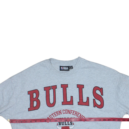 NBA Primark Women Grey Chicago Bulls Crew Neck Sweatshirt XS