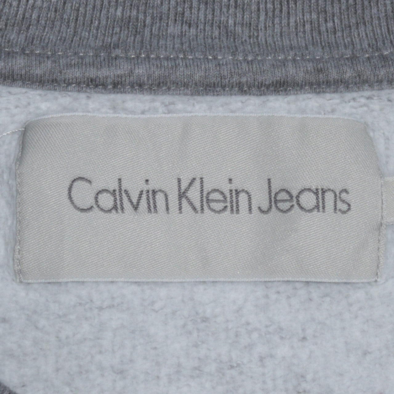 Calvin Klein Jeans Mens Grey Logo Pullover Sweatshirt Size M