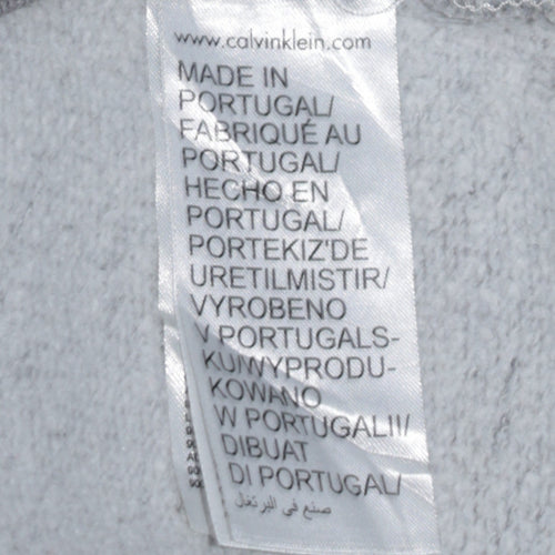 Calvin Klein Jeans Mens Grey Logo Pullover Sweatshirt Size M