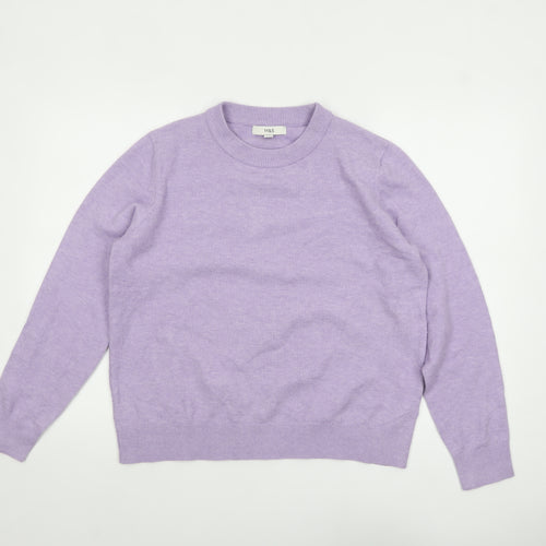 Marks and Spencer Women’s Purple Crew Neck Knit Jumper Size M