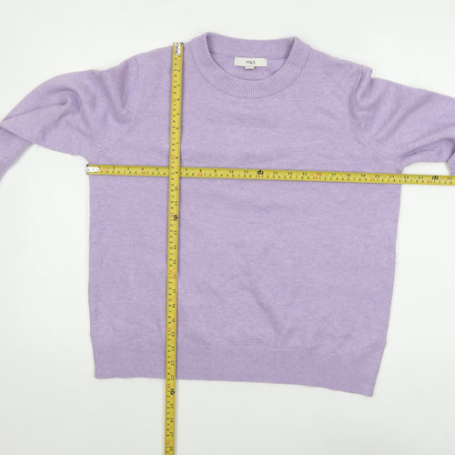 Marks and Spencer Women’s Purple Crew Neck Knit Jumper Size M