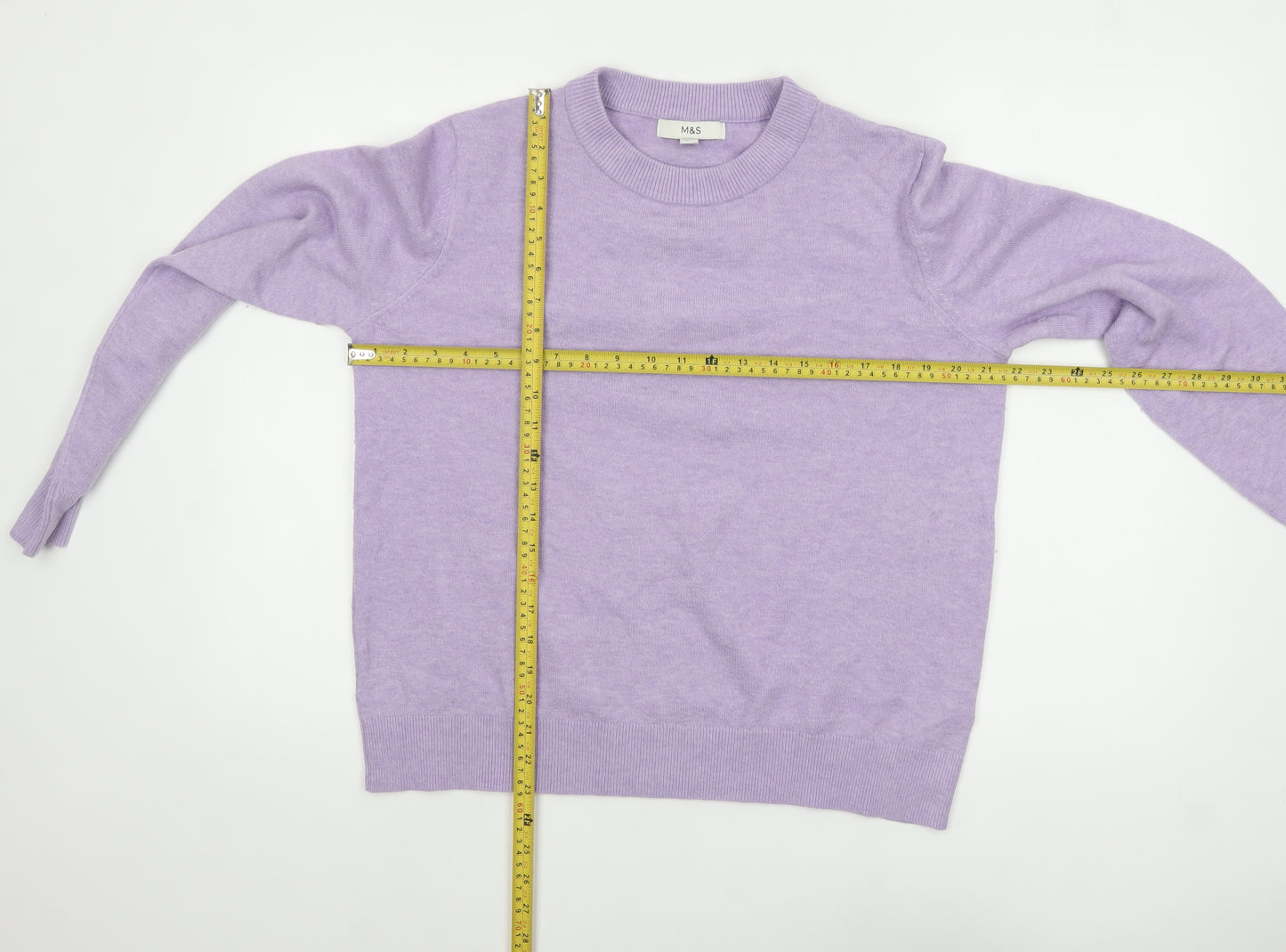 Marks and Spencer Women’s Purple Crew Neck Knit Jumper Size M