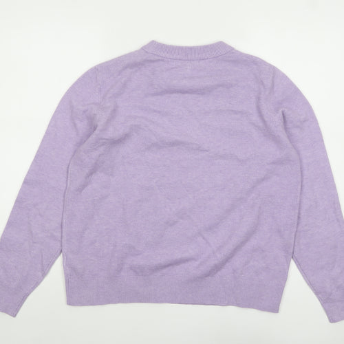 Marks and Spencer Women’s Purple Crew Neck Knit Jumper Size M