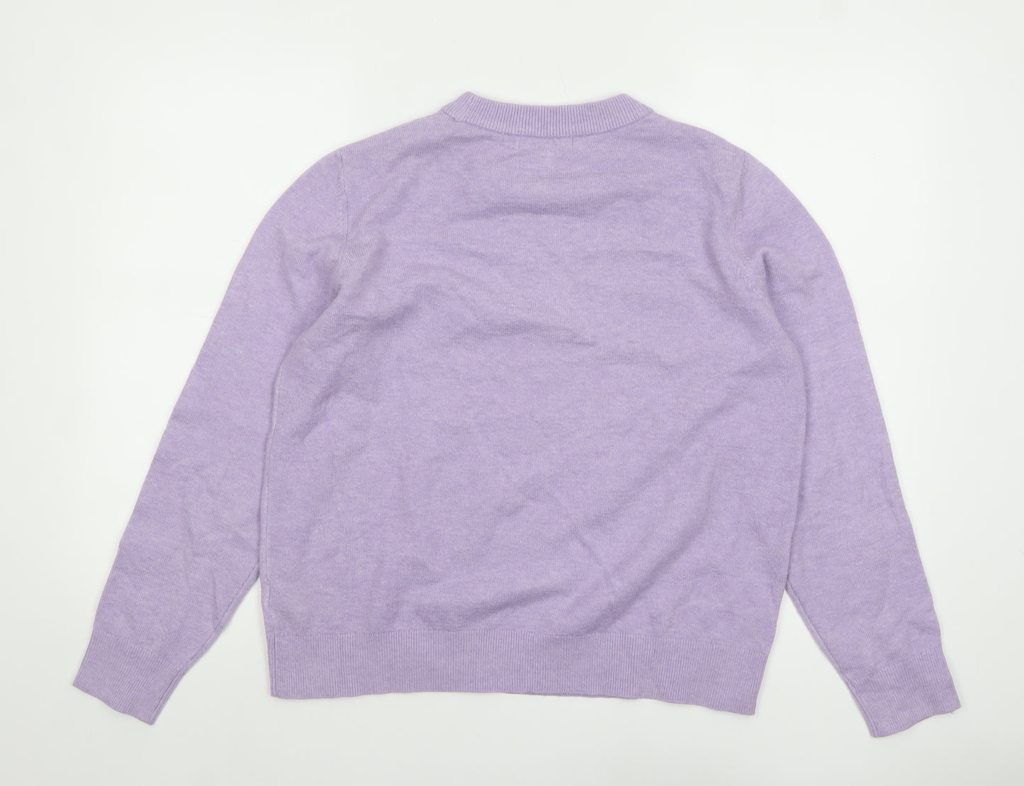 Marks and Spencer Women’s Purple Crew Neck Knit Jumper Size M