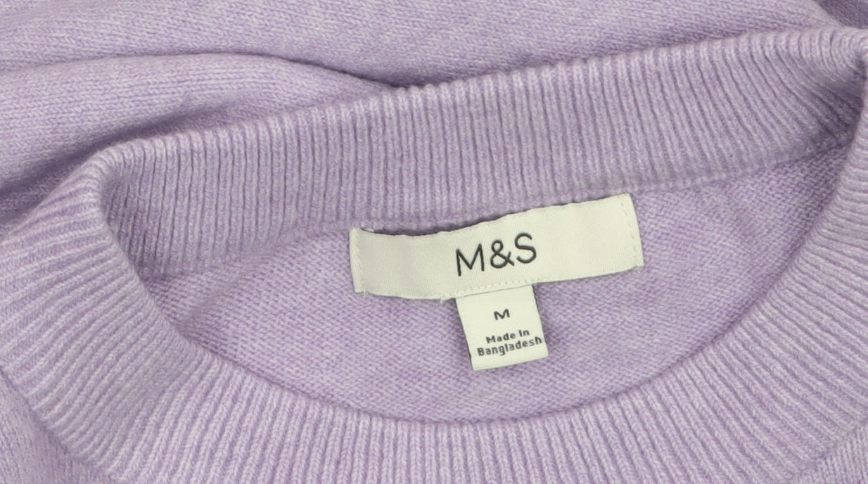 Marks and Spencer Women’s Purple Crew Neck Knit Jumper Size M