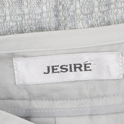 JESIRÉ Women's Grey Linen Blend Pencil Skirt Size 6 Workwear