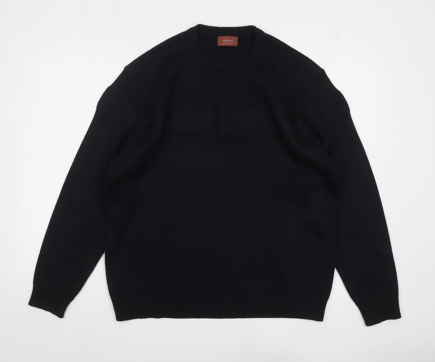 Marks and Spencer Men’s Navy Blue Wool Blend Pullover Jumper Size L