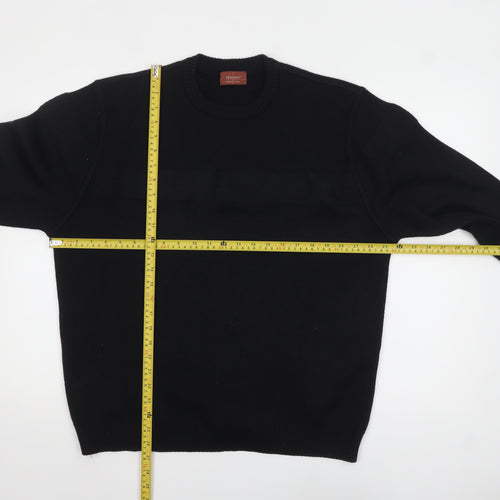 Marks and Spencer Men’s Navy Blue Wool Blend Pullover Jumper Size L