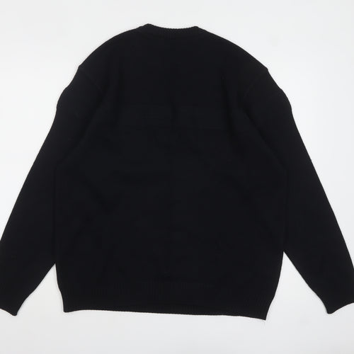 Marks and Spencer Men’s Navy Blue Wool Blend Pullover Jumper Size L