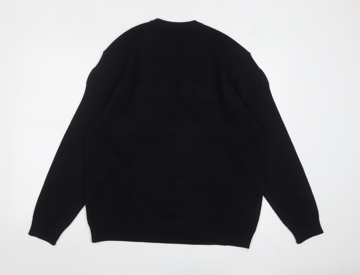 Marks and Spencer Men’s Navy Blue Wool Blend Pullover Jumper Size L