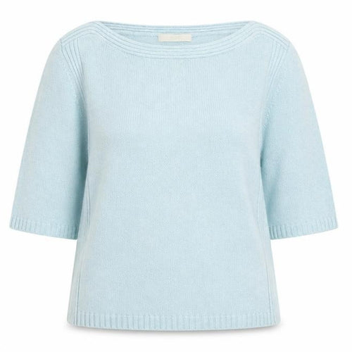 Marks and Spencer Women's Light Green Knit Short Sleeve Jumper UK 10