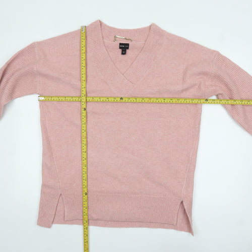 River Island Women’s Pink V-Neck 3/4 Sleeve Knit Jumper M