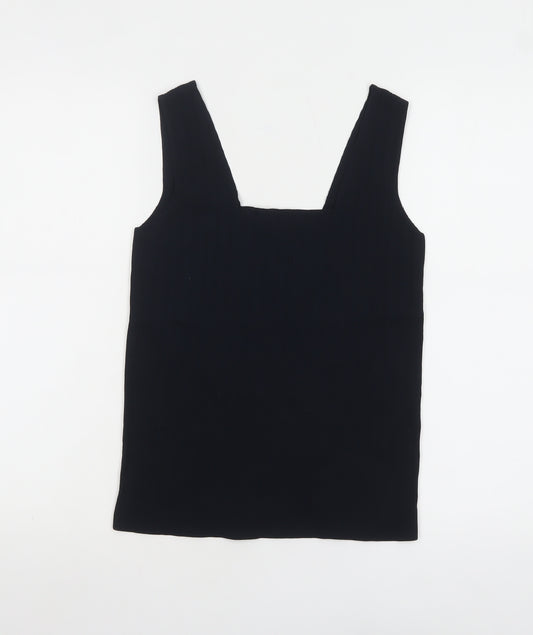Marks and Spencer Womens Black Knit Tank Top Size 12