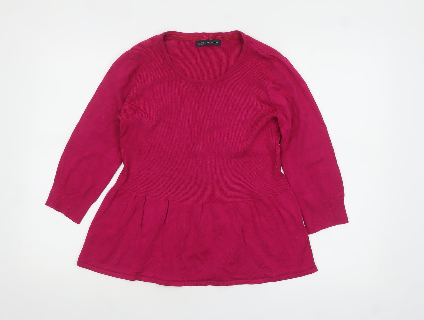 Marks and Spencer Women's Pink Size 12 Tunic Jumper
