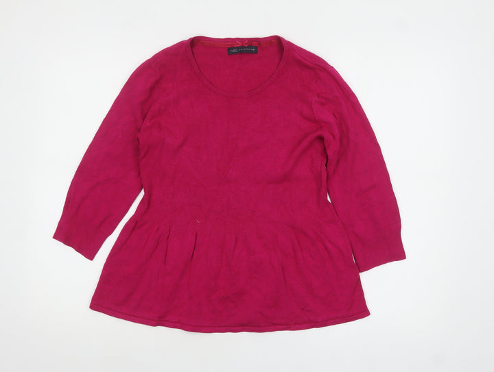 Marks and Spencer Women's Pink Size 12 Tunic Jumper