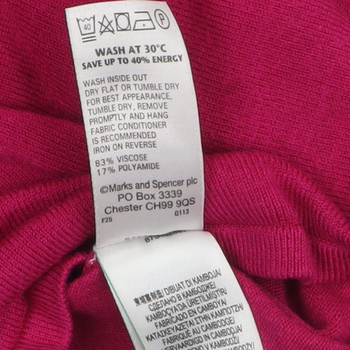 Marks and Spencer Women's Pink Size 12 Tunic Jumper