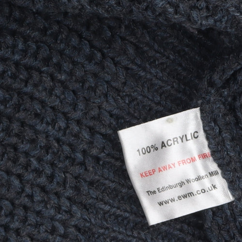 P.G. Field Men’s Blue Chunky Knit 1/2 Zip Jumper XL Acrylic Country Style
